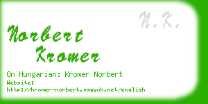 norbert kromer business card